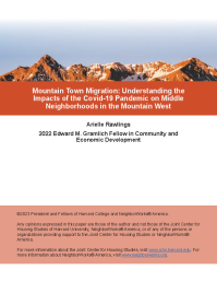 Cover of the paper "Mountain Town Migration."
