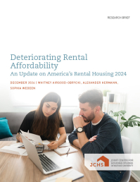 Cover of Deteriorating Rental Affordability research brief.