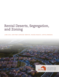 Cover of the paper "Rental Deserts, Segregation, and Zoning."