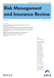 Cover of Risk Management and Insurance Review.