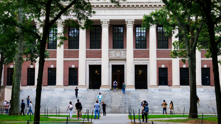 Widener Library at Harvard.
