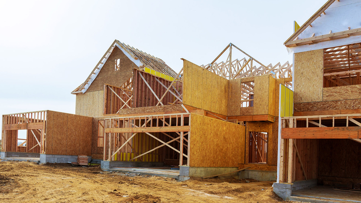 House under construction.