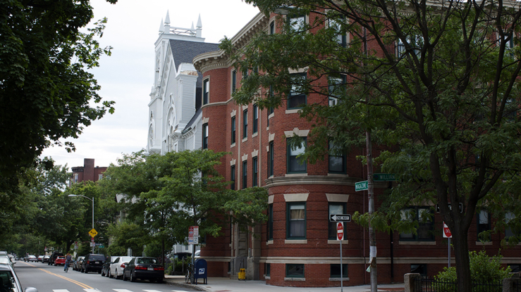 Apartment building in Cambridge, MA.