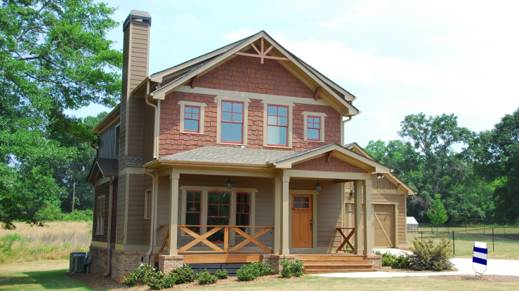 Small single-family house.