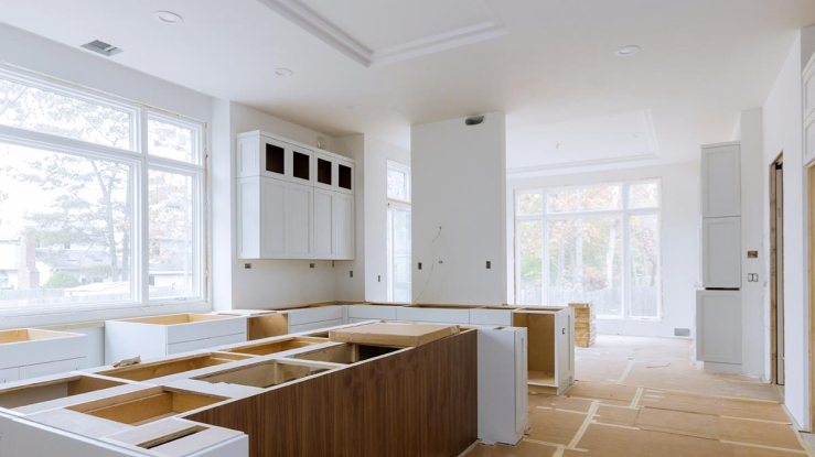 Kitchen being renovated