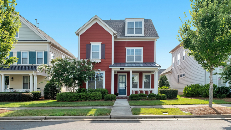 Small home in a residential area.