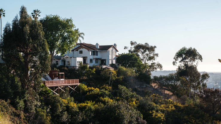 Large house overlooking valley in San Diego.