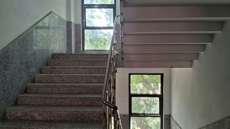 Staircase in an apartment building.