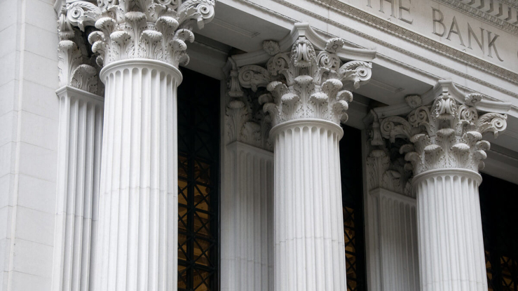 Bank building.