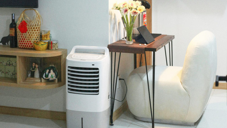 Air purifier in a home.