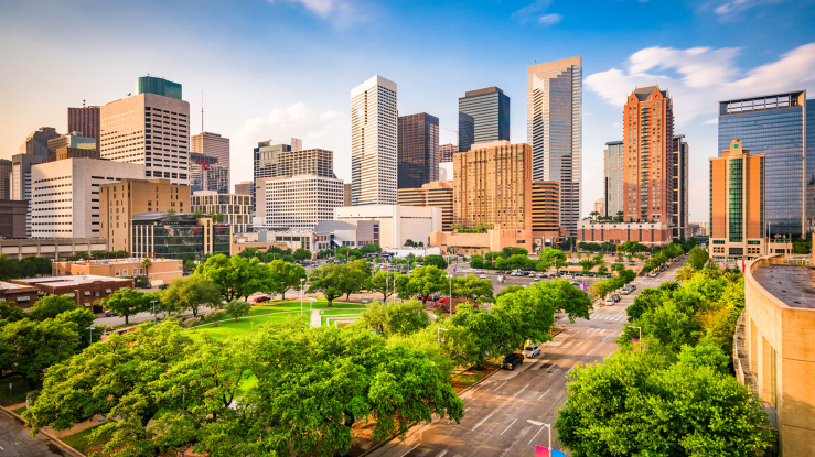 Houston skyline.