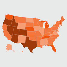 Map of the loss of low-cost rental units
