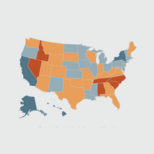 Map showing components of population change by state.