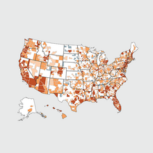 Thumbnail map linking to interactive showing cost burdens by metro.