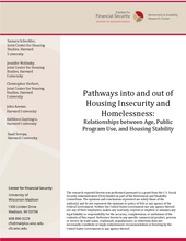 Cover of the paper "Pathways into and out of Housing Insecurity and Homelessness: Relationships between Age, Public Program Use, and Housing Stability."