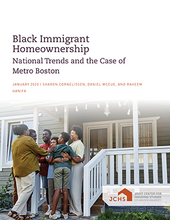 Cover of the paper "Black Immigrant Homeownership: National Trends and the Case of Metro Boston."