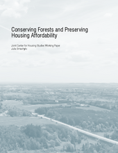 Cover of the paper "Conserving Forests and Preserving Affordable Housing."