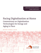 Cover of the paper "Facing Digitalization at Home: Commentary on Digitalization Technologies for Energy and Aging in Place."