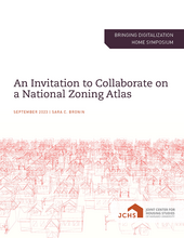Cover of the paper "An Invitation to Collaborate on a National Zoning Atlas."