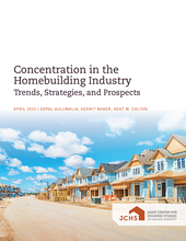 Cover of the paper "Concentration in the Homebuilding Industry: Trends, Strategies, and Prospects."
