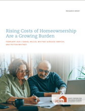 Cover of homeowner affordability brief.