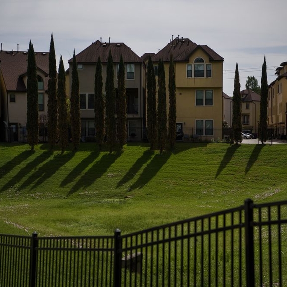 A row of apartment units in Houston, Texas. 