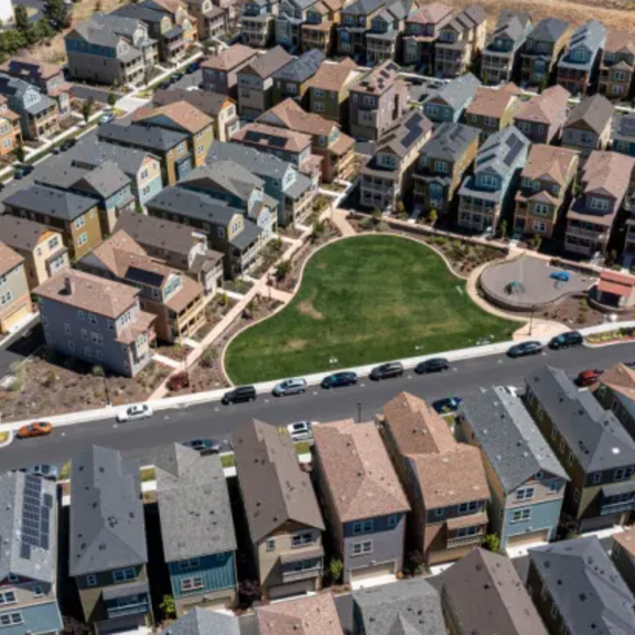 Suburban housing development in California.