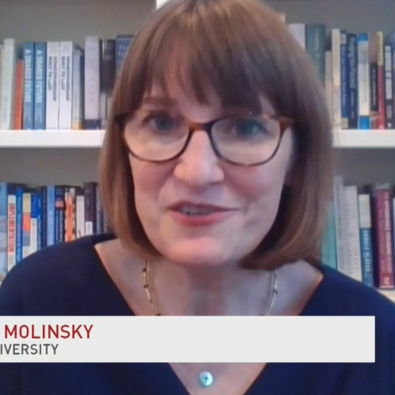 Senior researcher Jennifer Molinsky on PBS Newshour.