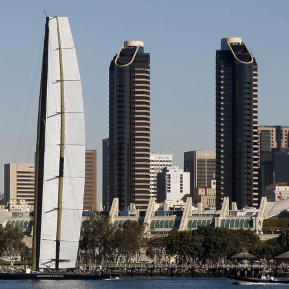 View of San Diego skyline.