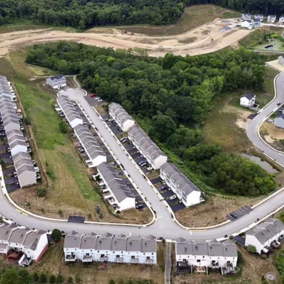Aerial view of housing