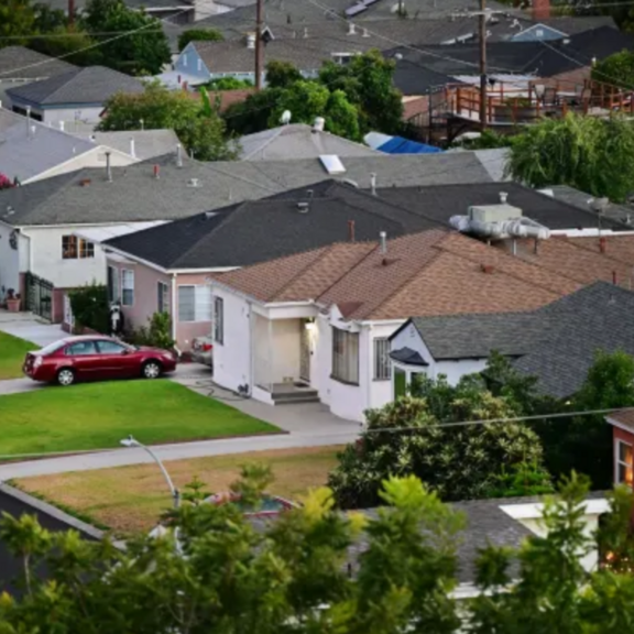 Neighborhood of single-family homes.