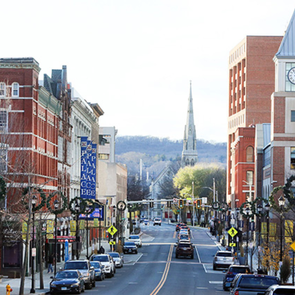 Downtown Waterbury, CT.