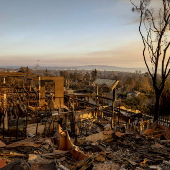 Home destroyed by a wildfire.
