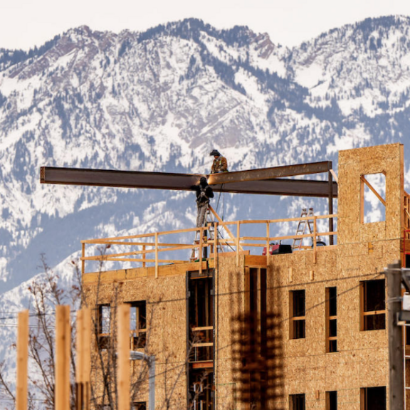 Apartments under construction.