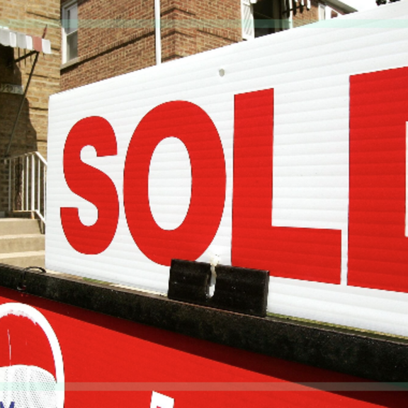 Sold sign outside a home.