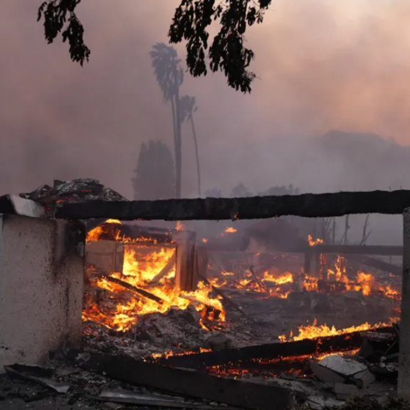 Remains of a burned home.