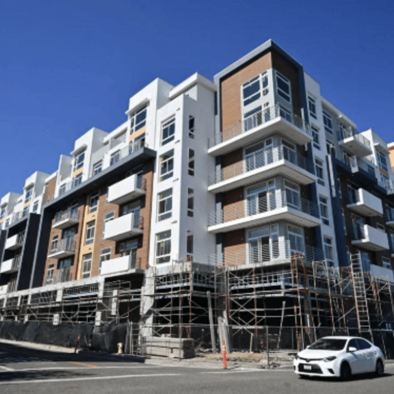 Apartment complex under contruction.