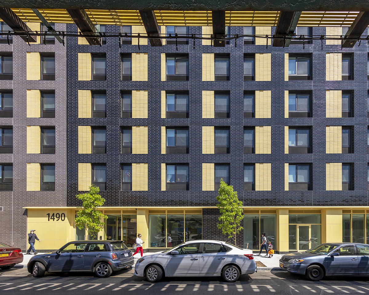 View of housing project by Bernheimer Architecture at 1490 Southern Boulevard, New York.