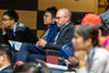 Students in a college classroom