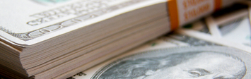 Stack of hundred-dollar notes.