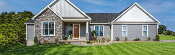 View of a one-story manufactured house.