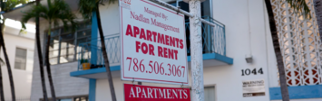 Apartments for rent sign