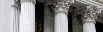 Bank building.