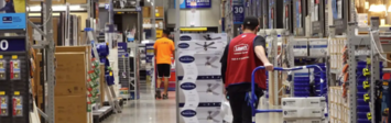 Worker in a Lowes store.