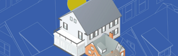 Illustration of a small home next to a large one