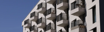 Modern apartment building.